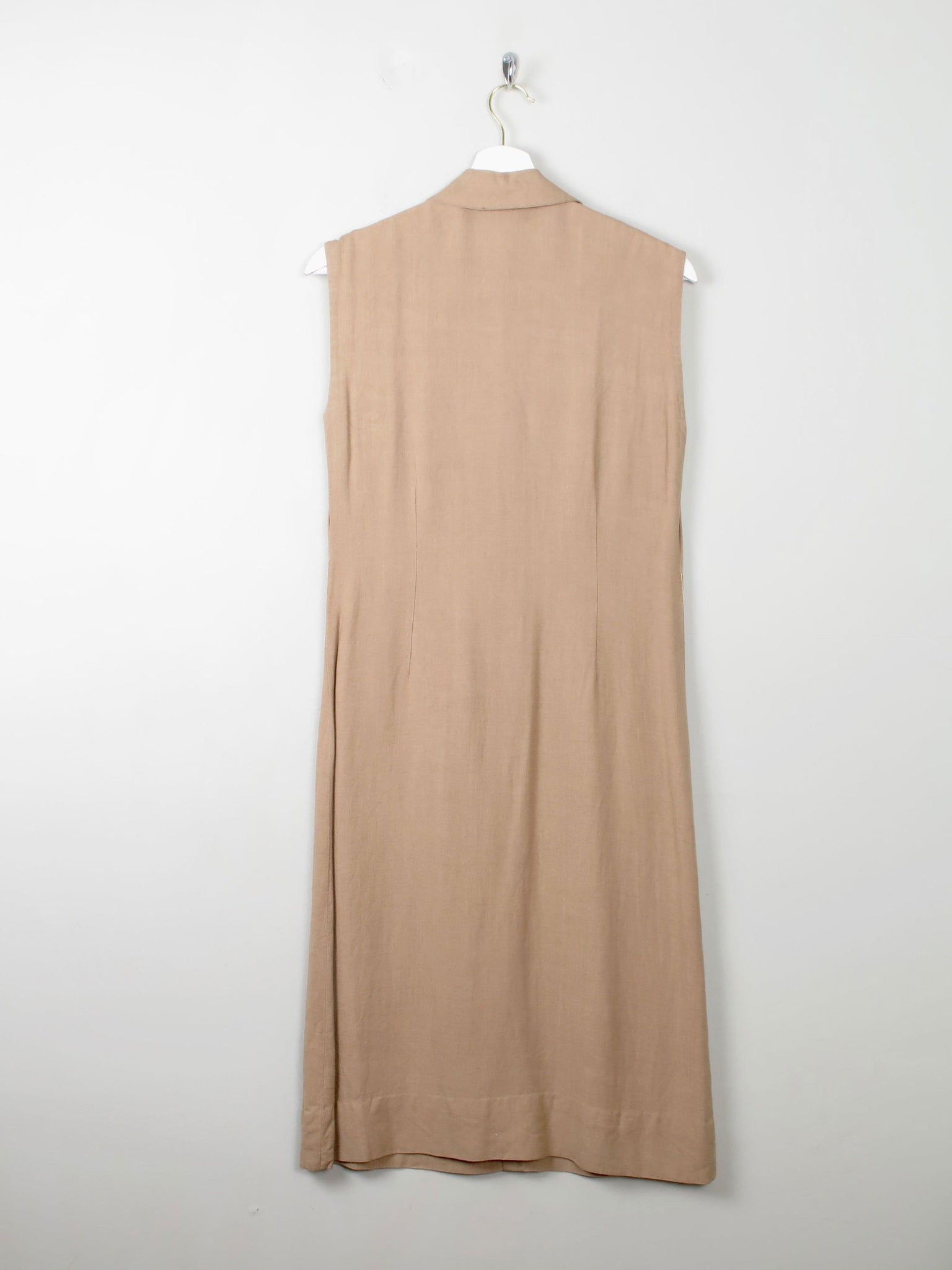 Vintage Linen Sleeveless Dress S - The Harlequin