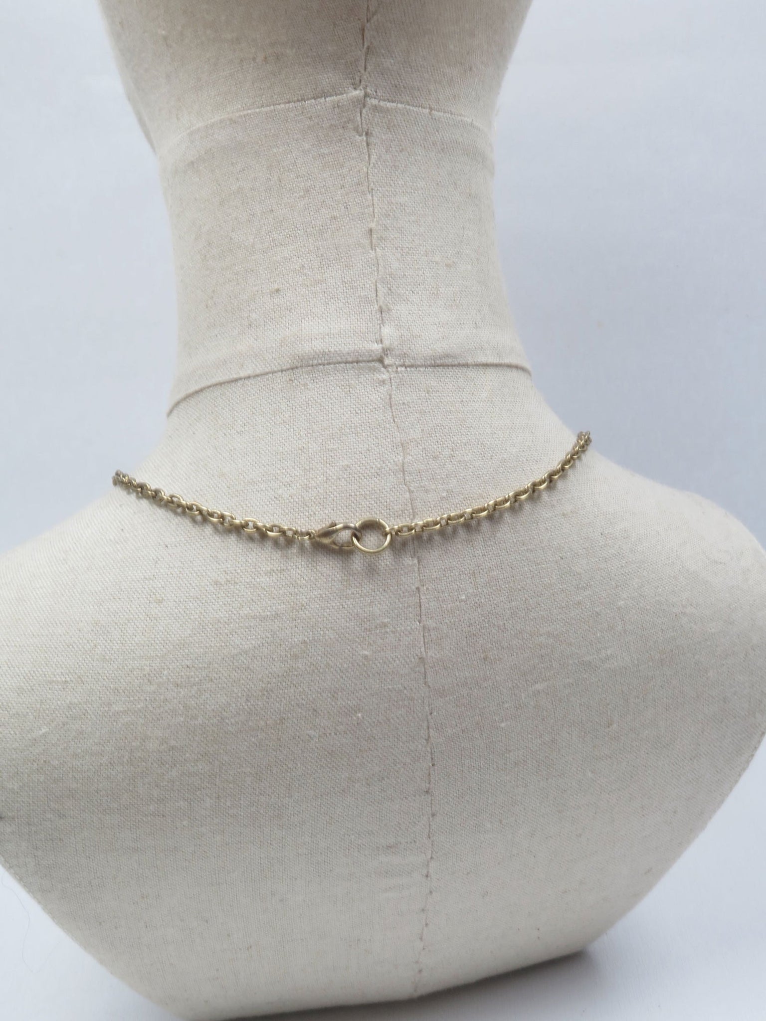 Vintage Long Gold Metal Cross Necklace - The Harlequin