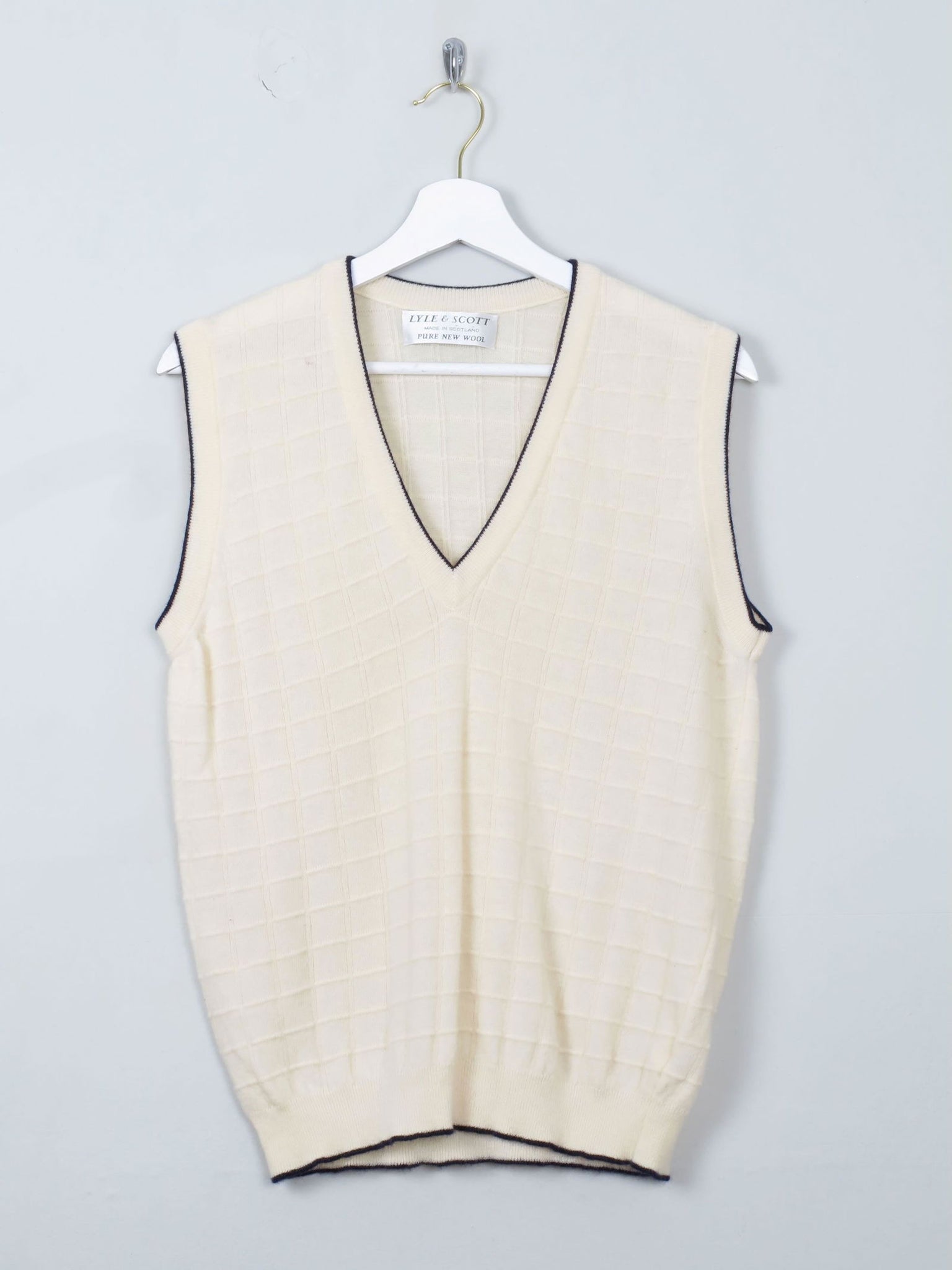 Vintage Lye & Scot Cream Tank Top S - The Harlequin