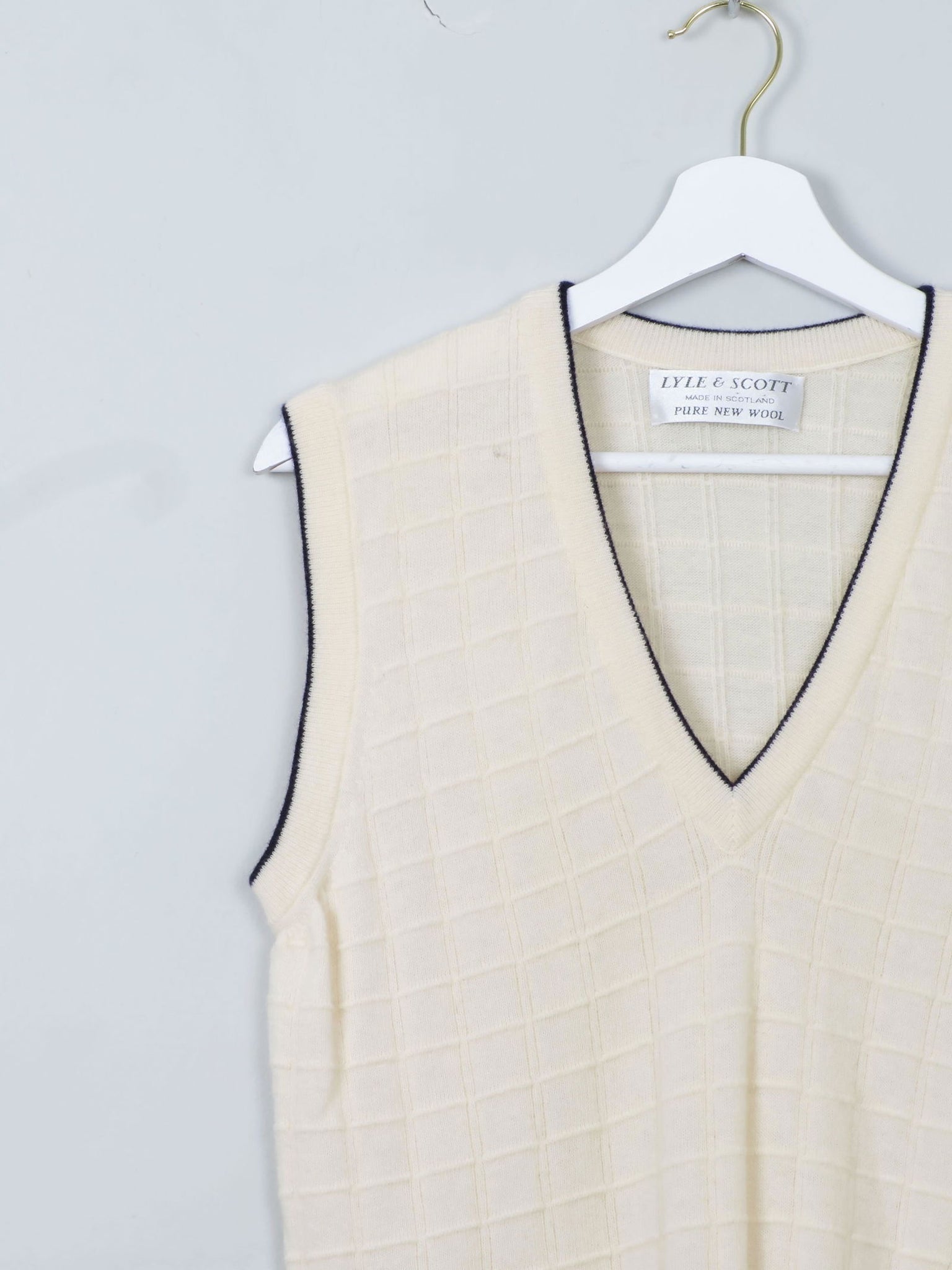 Vintage Lye & Scot Cream Tank Top S - The Harlequin