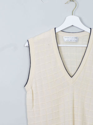 Vintage Lye & Scot Cream Tank Top S - The Harlequin