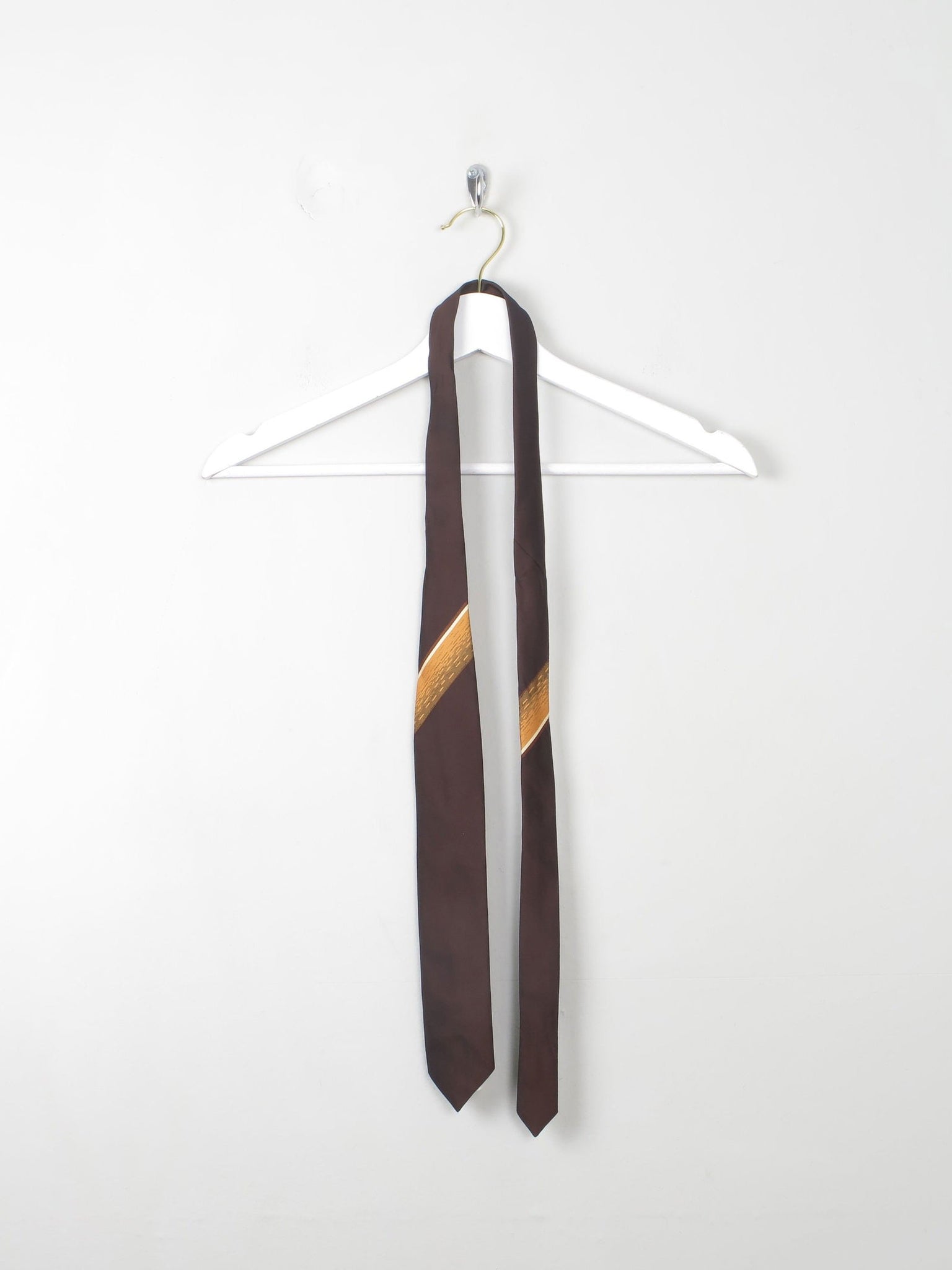 Vintage Narrow Brown Tie - The Harlequin