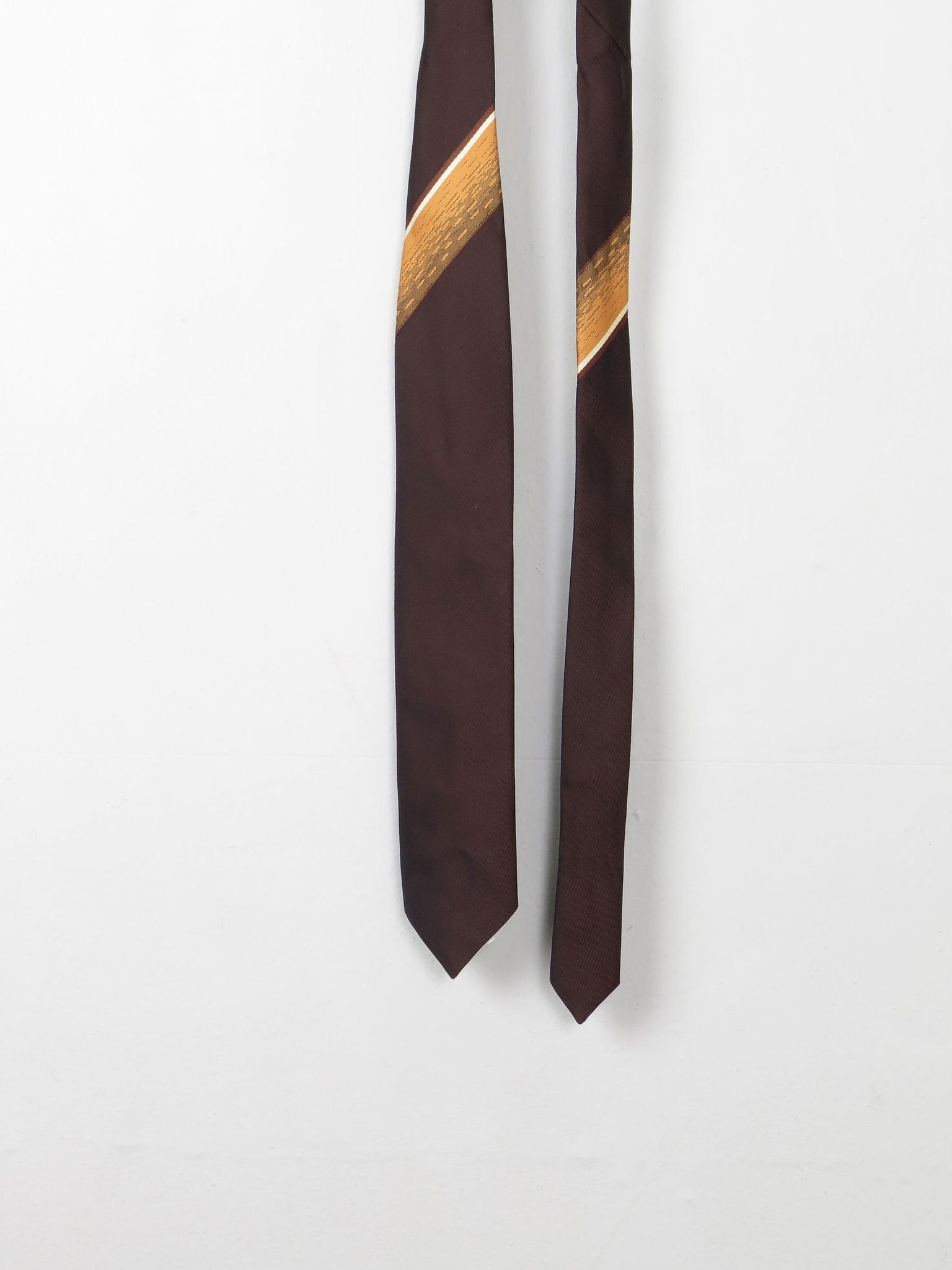 Vintage Narrow Brown Tie - The Harlequin