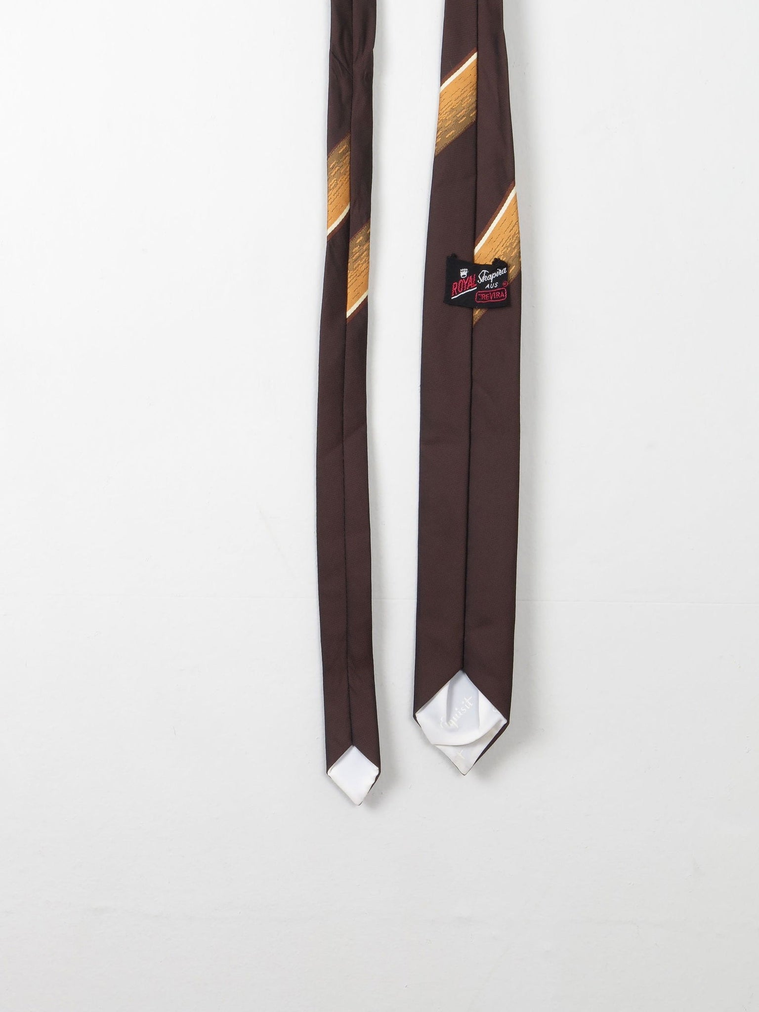 Vintage Narrow Brown Tie - The Harlequin