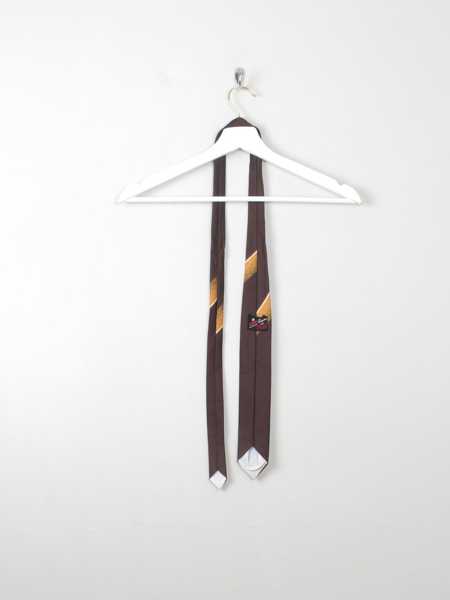 Vintage Narrow Brown Tie - The Harlequin
