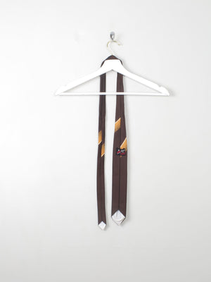 Vintage Narrow Brown Tie - The Harlequin