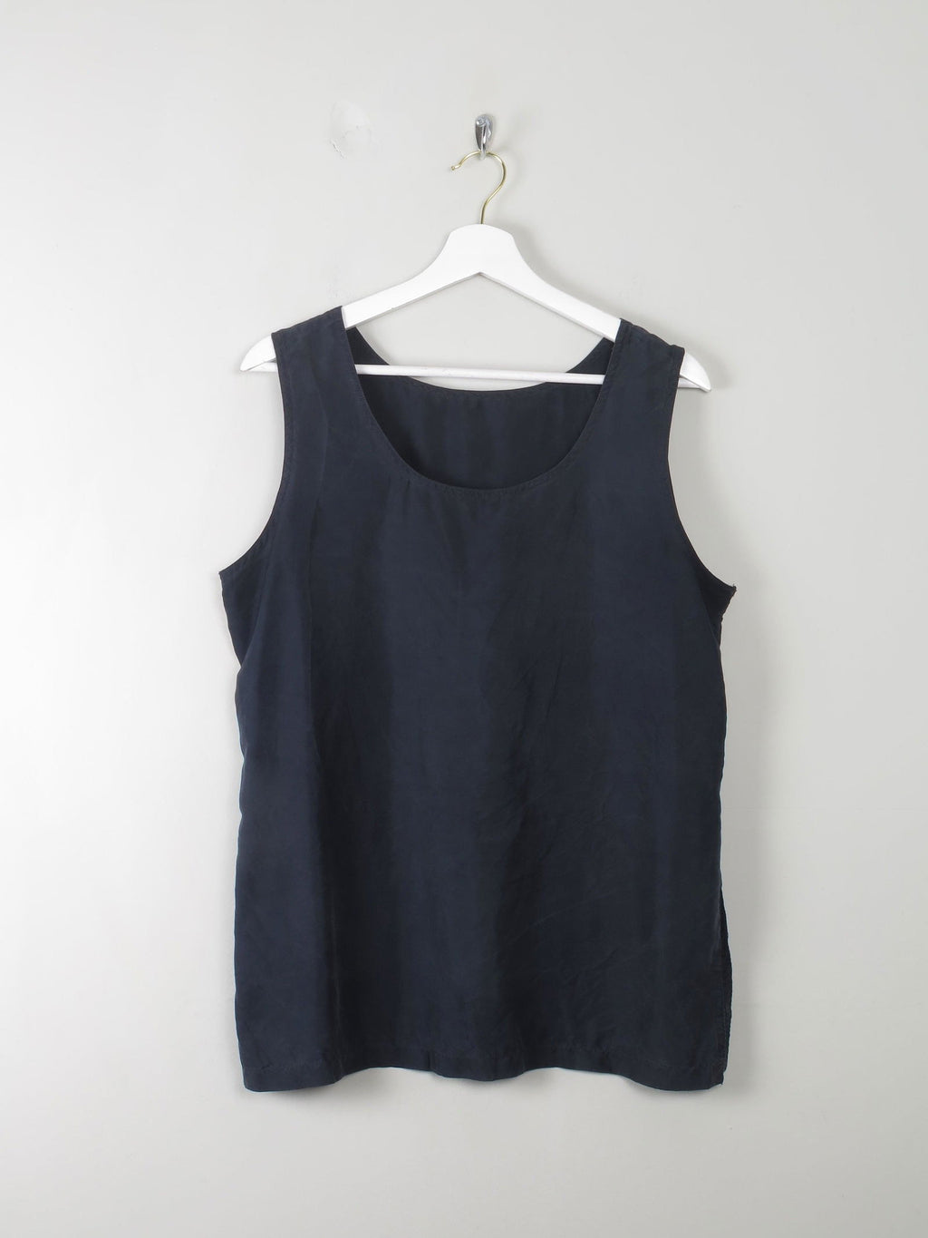 Vintage Navy/Black Vest Top L - The Harlequin