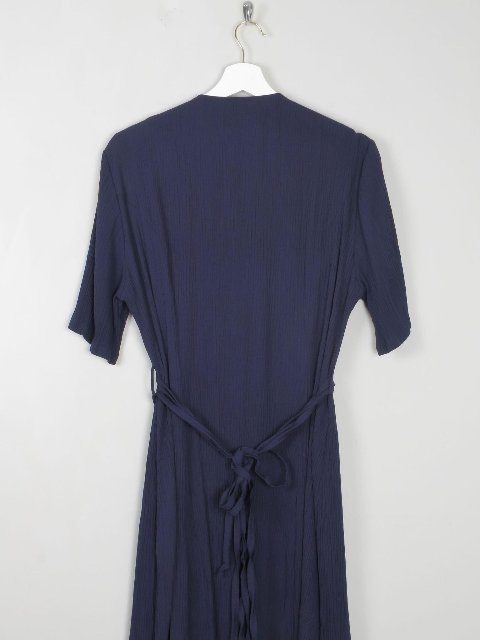 Vintage Navy Dress With Animal Print M/L - The Harlequin