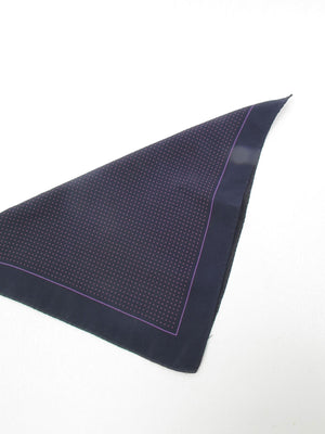 Vintage Navy & Purple Polka Dot Pocket Square - The Harlequin