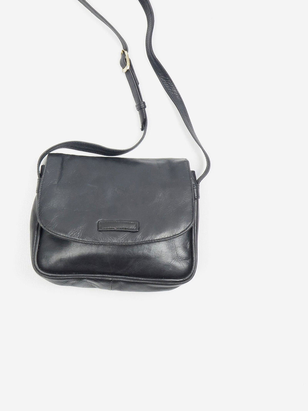 Vintage Oriano Navy Leather Cross-Body Bag - The Harlequin