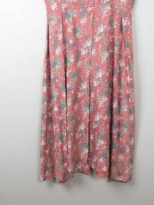 Vintage Pink Floral Silk 1950s Dress M/L - The Harlequin