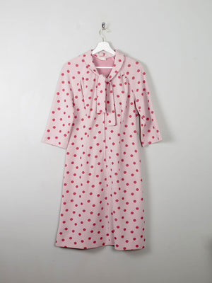 Vintage Pink Polka Dot Dress 10/12 - The Harlequin