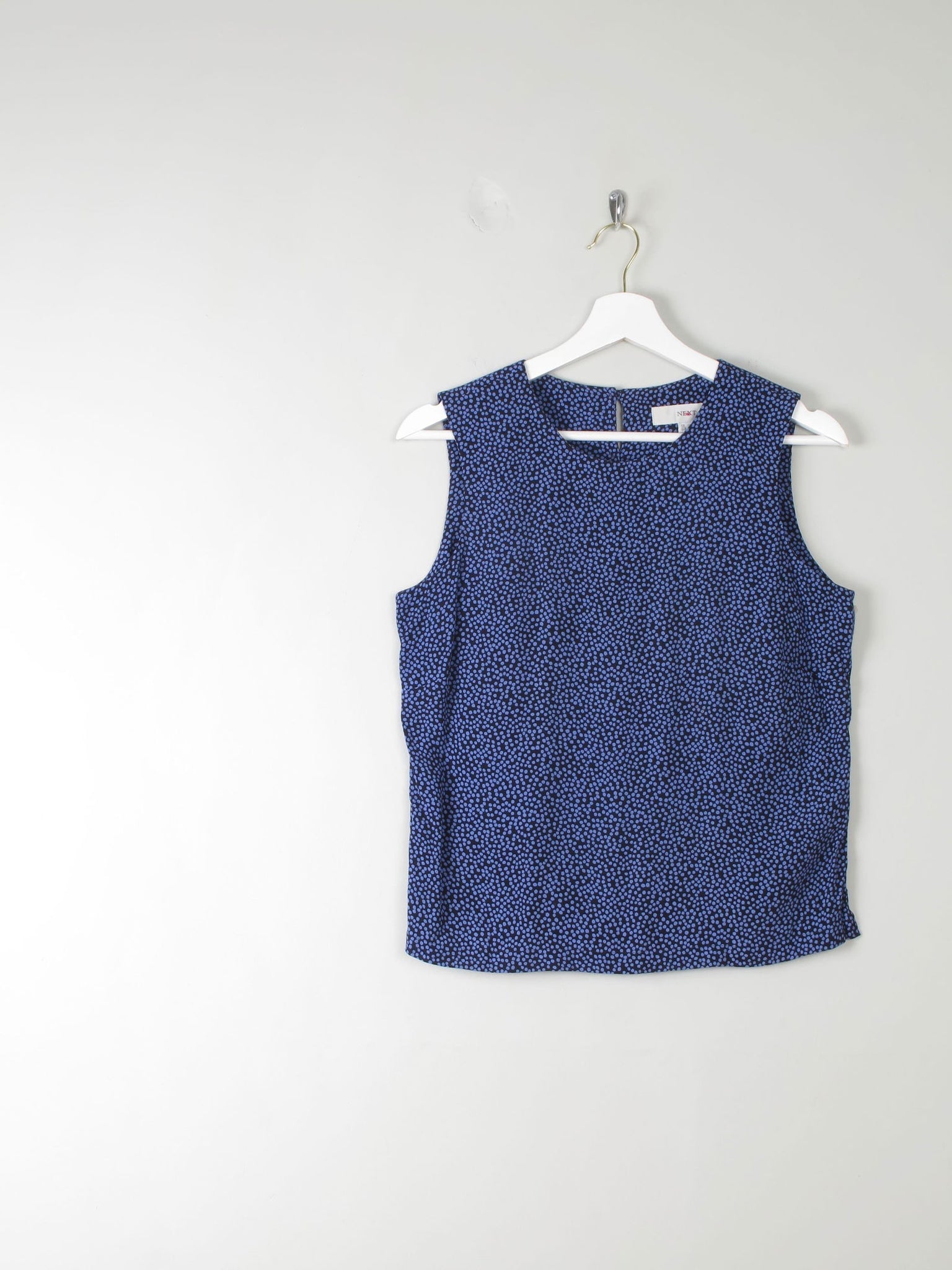 Vintage Polka Dot Sleeveless Blouse S - The Harlequin