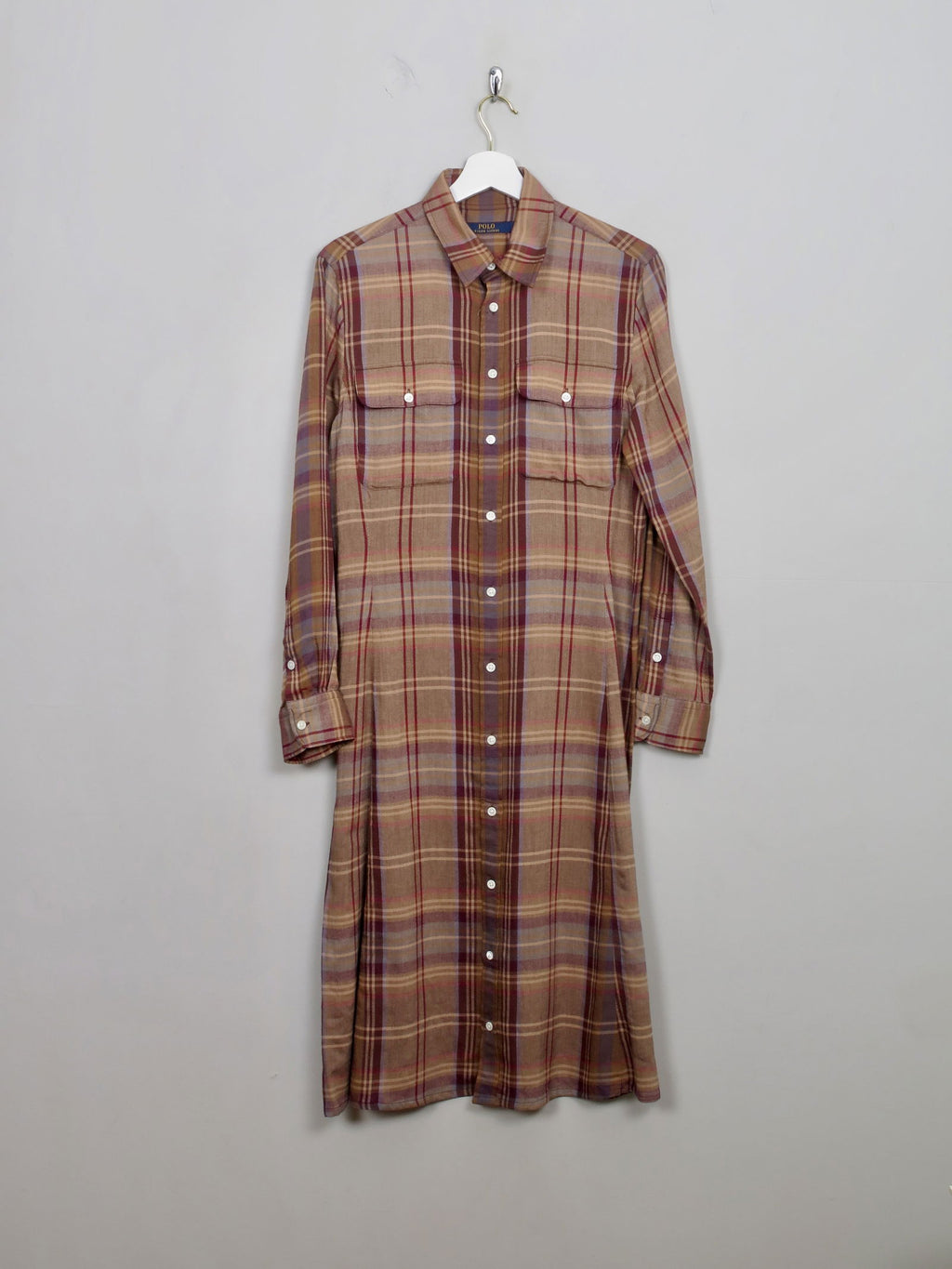 Vintage Polo Ralph Lauren Shirt Dress M - The Harlequin