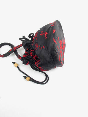 Vintage Pouch Bag Chinese Silk - The Harlequin
