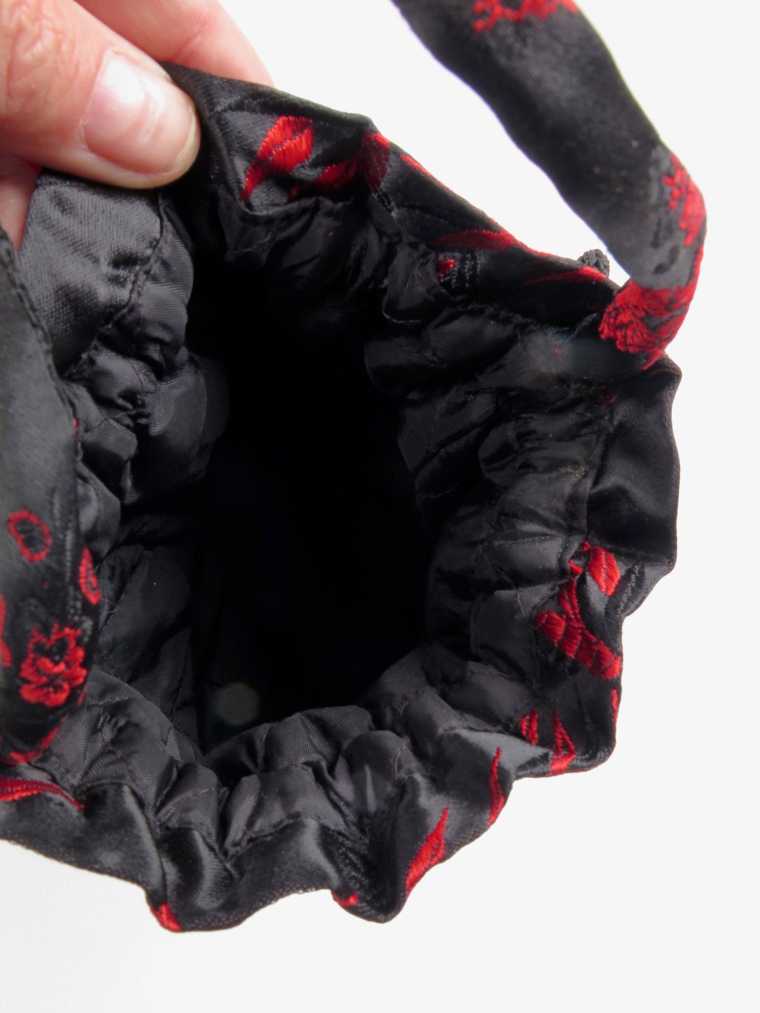 Vintage Pouch Bag Chinese Silk - The Harlequin