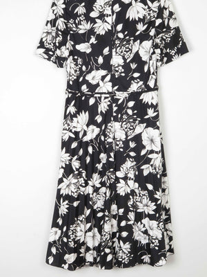 Vintage Printed 1970s Midi Dress L/XL - The Harlequin