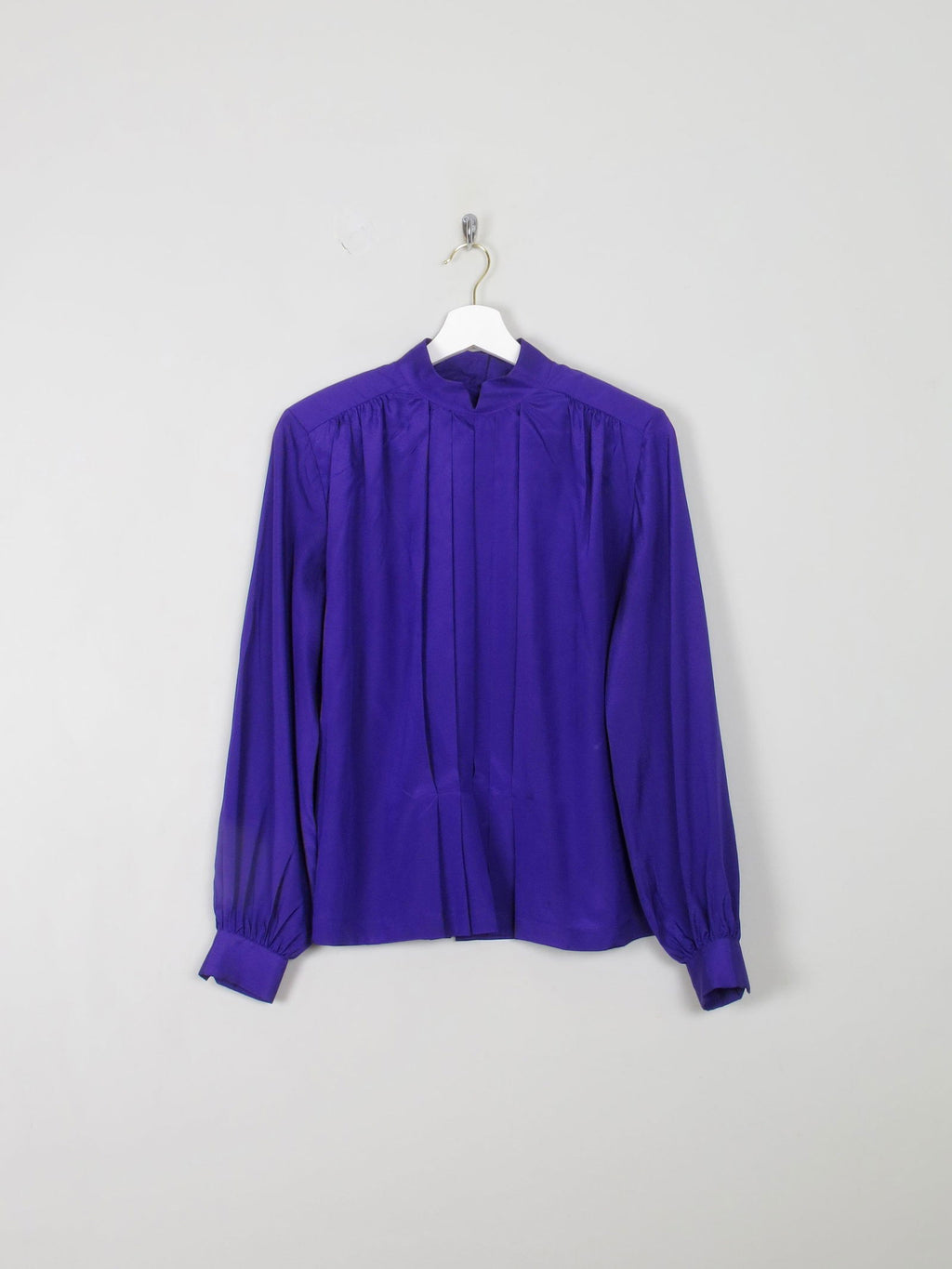 Vintage Purple Liz Claiborne Blouse High Neck S/M - The Harlequin
