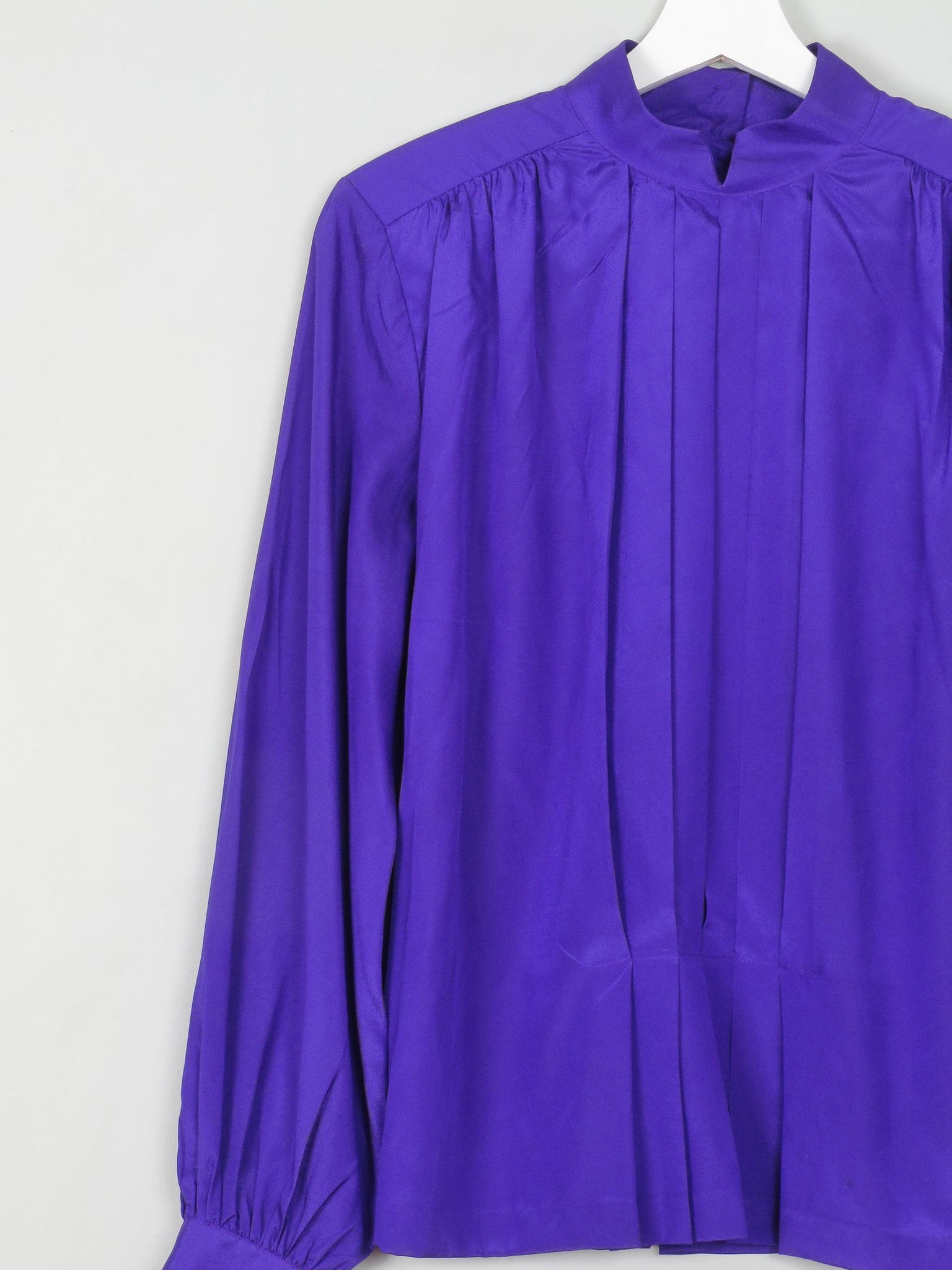 Vintage Purple Liz Claiborne Blouse High Neck S/M - The Harlequin