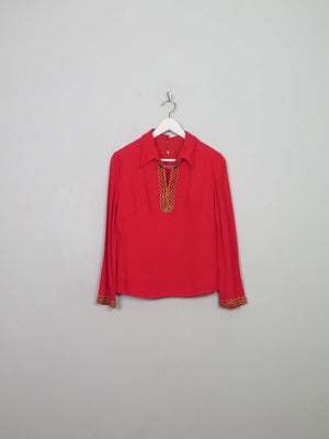 Vintage Red 60s Top S - The Harlequin