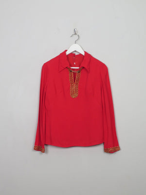 Vintage Red 60s Top S - The Harlequin