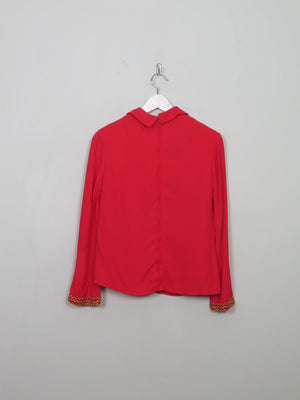 Vintage Red 60s Top S - The Harlequin
