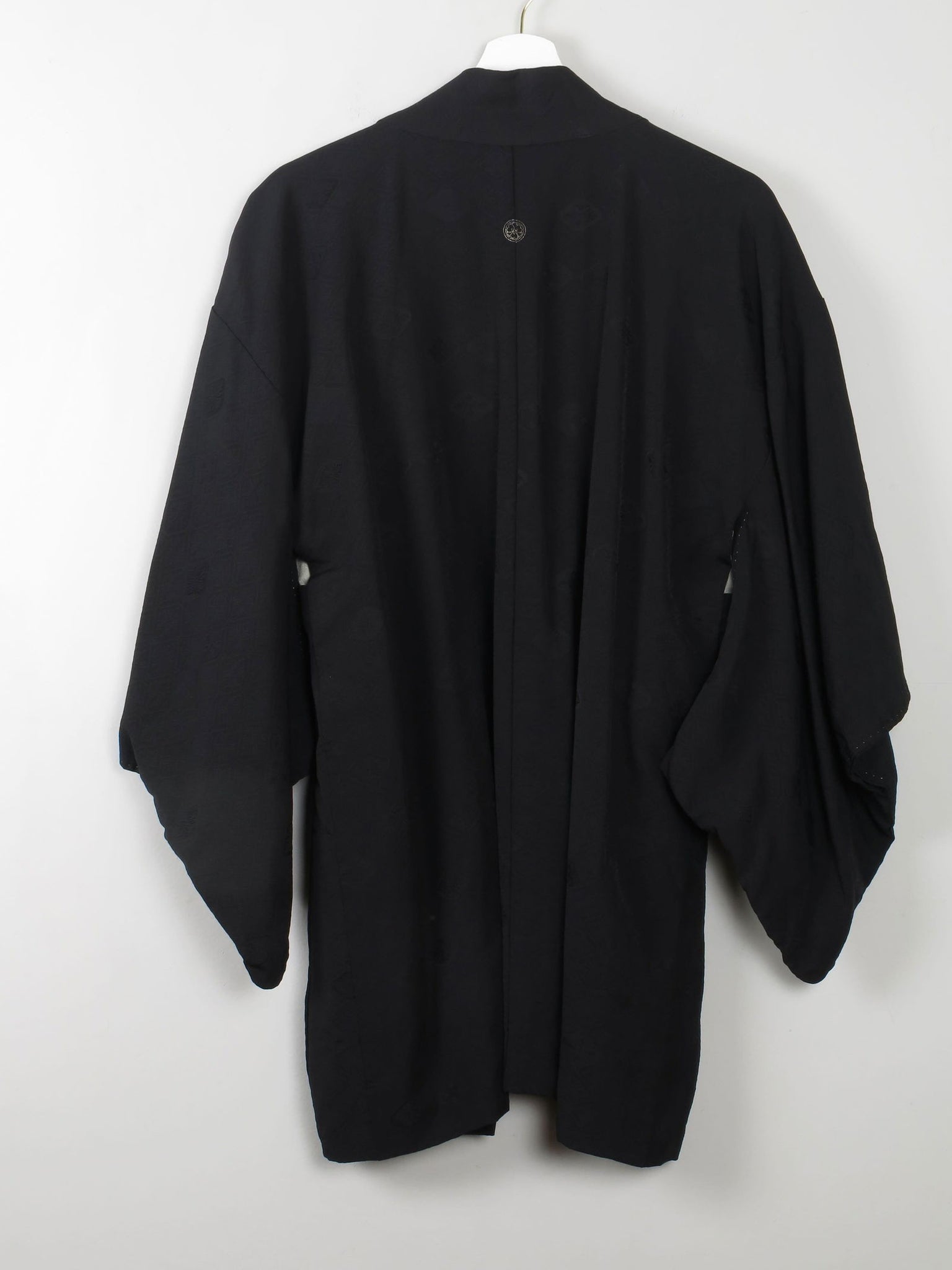 Vintage Silk Kimono Black S/M - The Harlequin