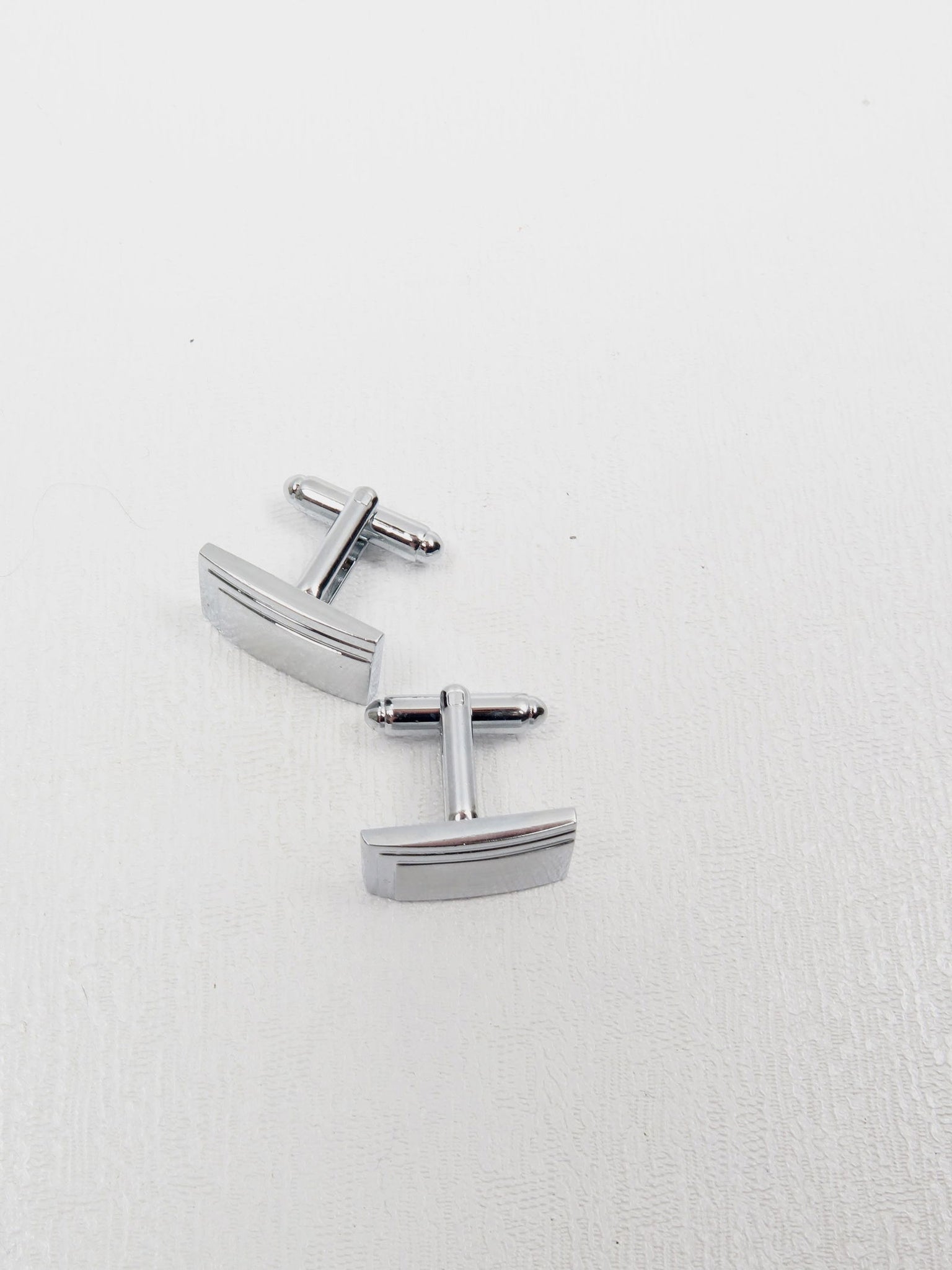 Vintage Silver Metal Cufflinks - The Harlequin