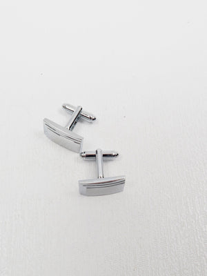 Vintage Silver Metal Cufflinks - The Harlequin