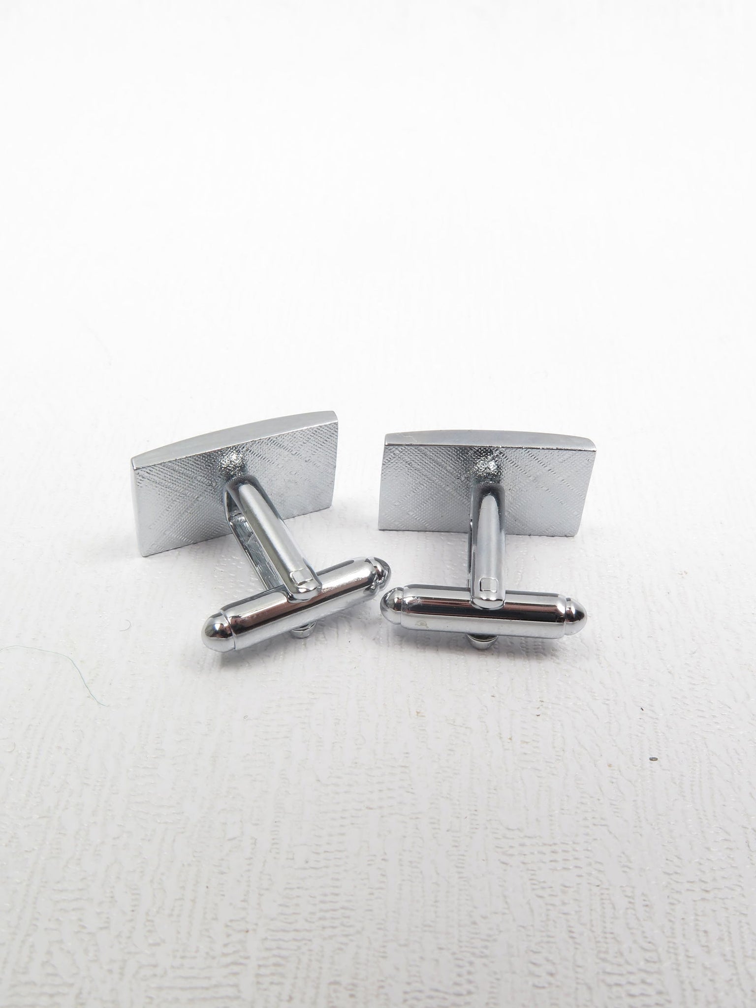 Vintage Silver Metal Cufflinks - The Harlequin