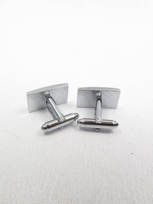 Vintage Silver Metal Cufflinks - The Harlequin