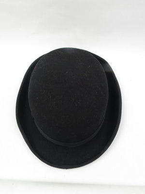 Vintage Style Black Bowler Hat L New - The Harlequin