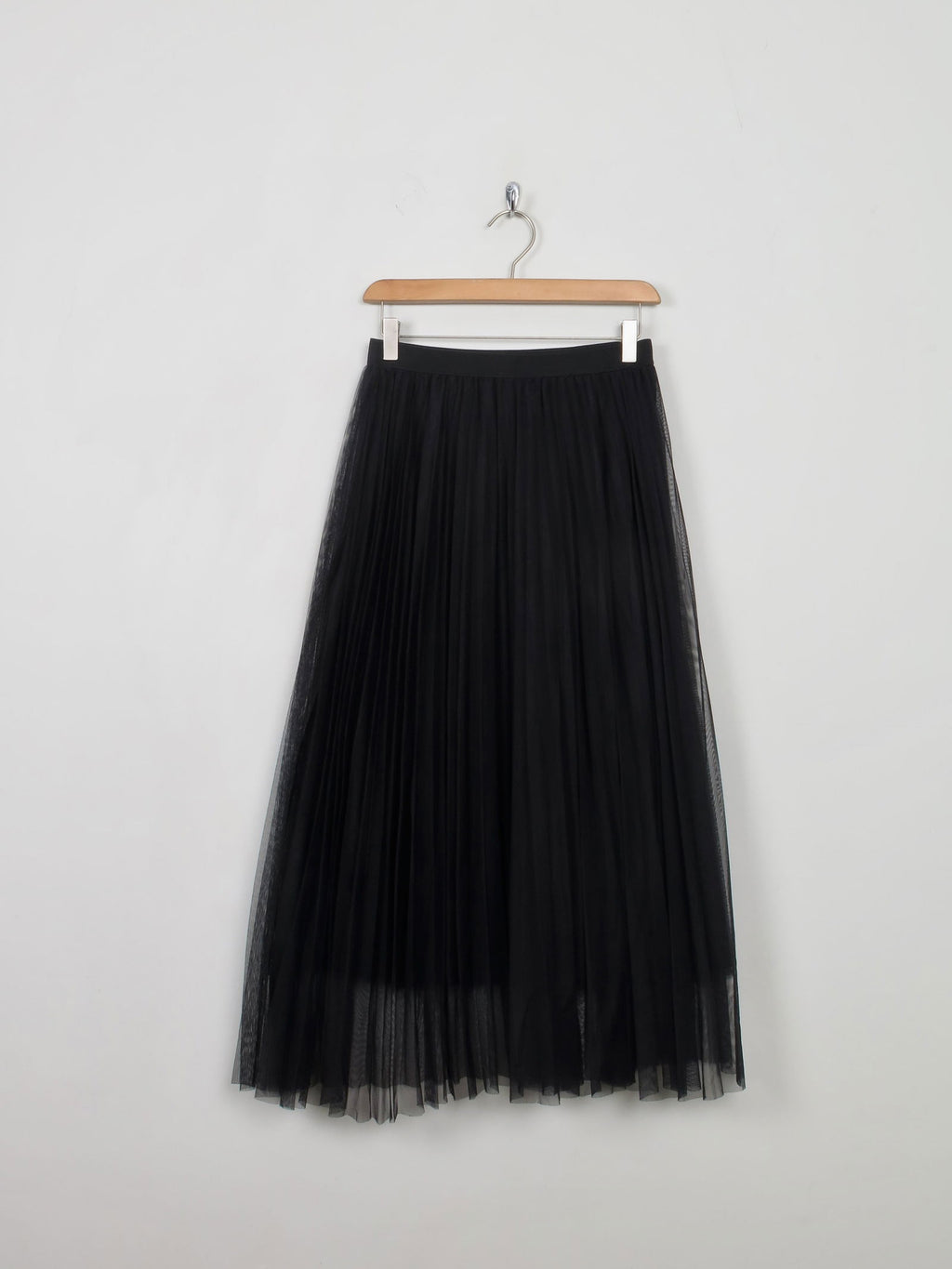 Vintage Style Black Net Pleated Skirt S/M - The Harlequin