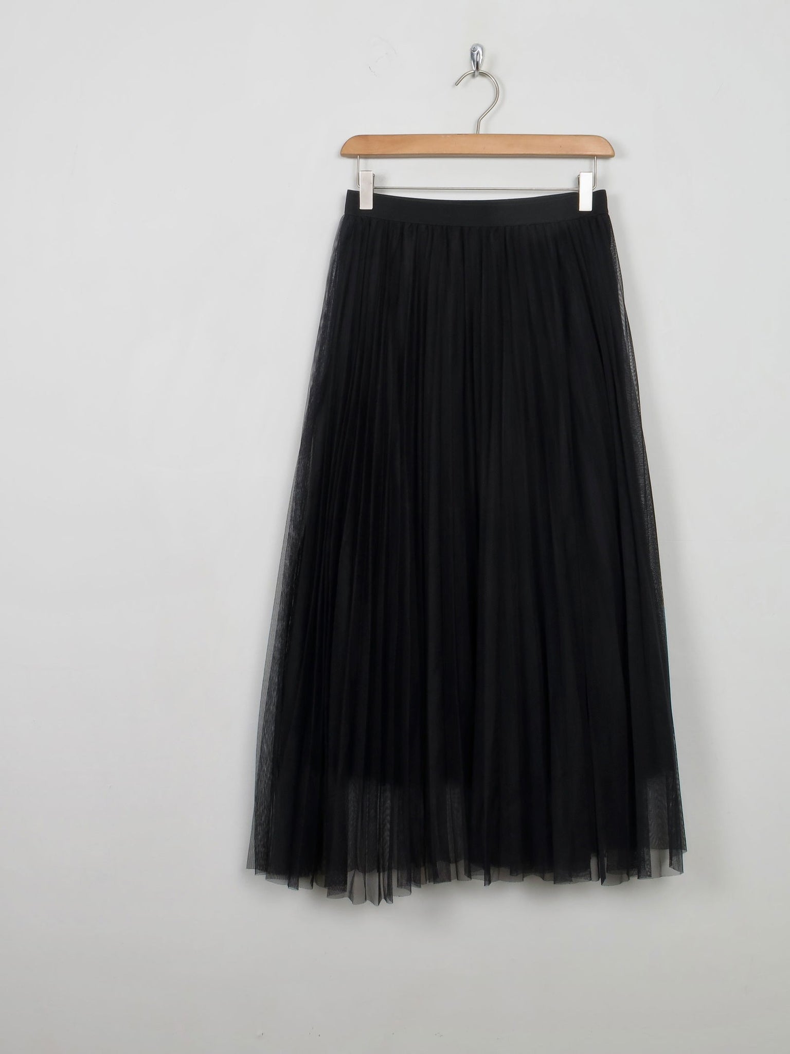 Vintage Style Black Net Pleated Skirt S/M - The Harlequin