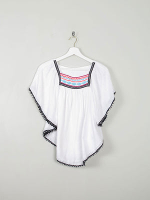 Vintage Style Embroidered  Folk Top S - The Harlequin