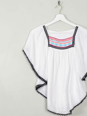 Vintage Style Embroidered  Folk Top S - The Harlequin
