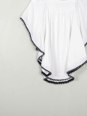 Vintage Style Embroidered  Folk Top S - The Harlequin
