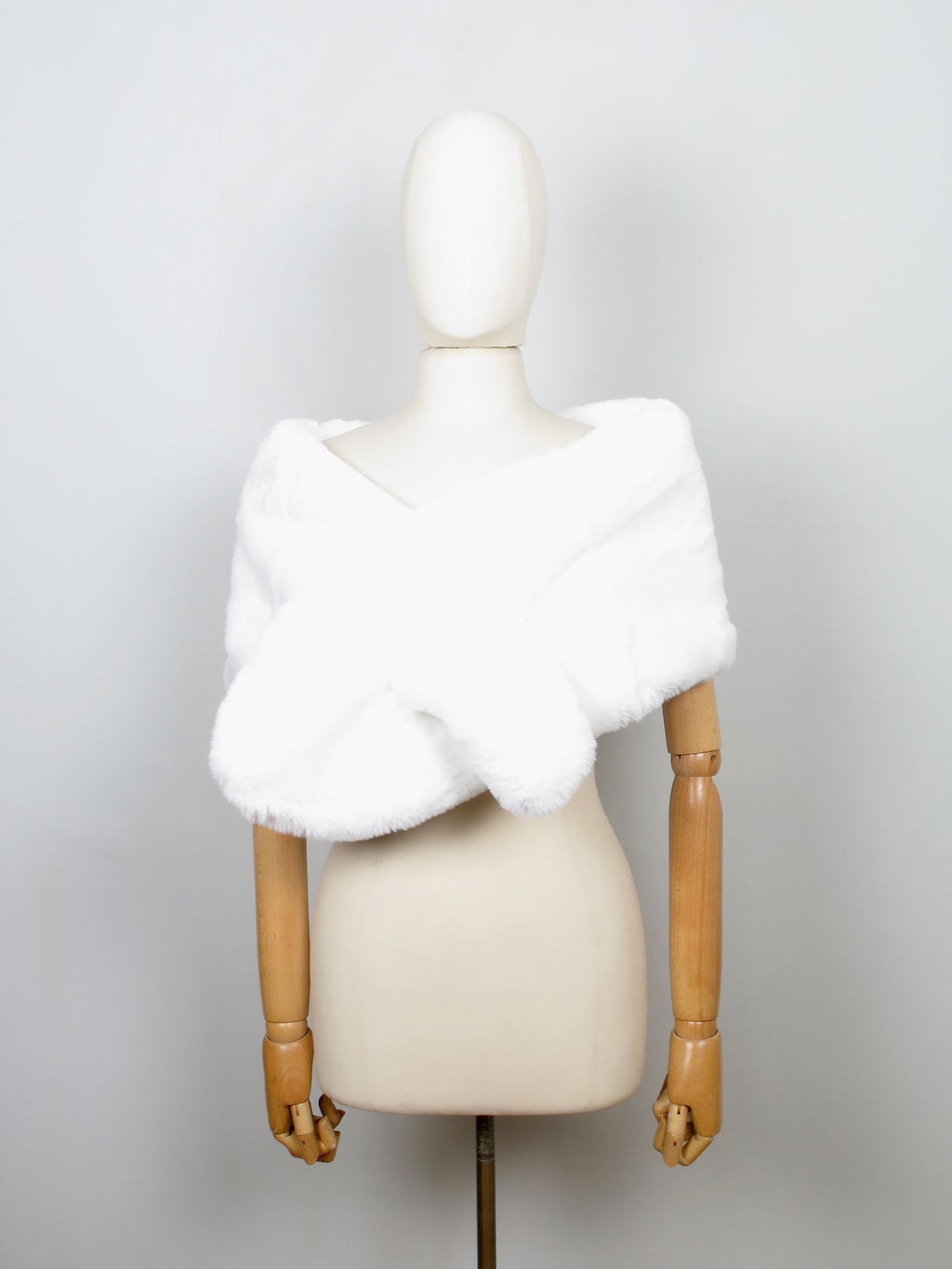 New Vintage Style Faux Fur Wrap Shawl Different Colours Avail - The Harlequin