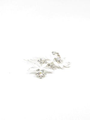Vintage Style  Hair Comb Small Silver & Diamanté - The Harlequin