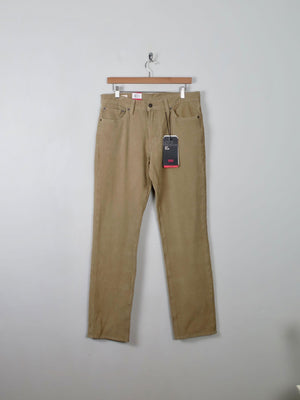 Vintage Style Levi's 511 Corduroy Beige Trousers 33"W/32"L New - The Harlequin