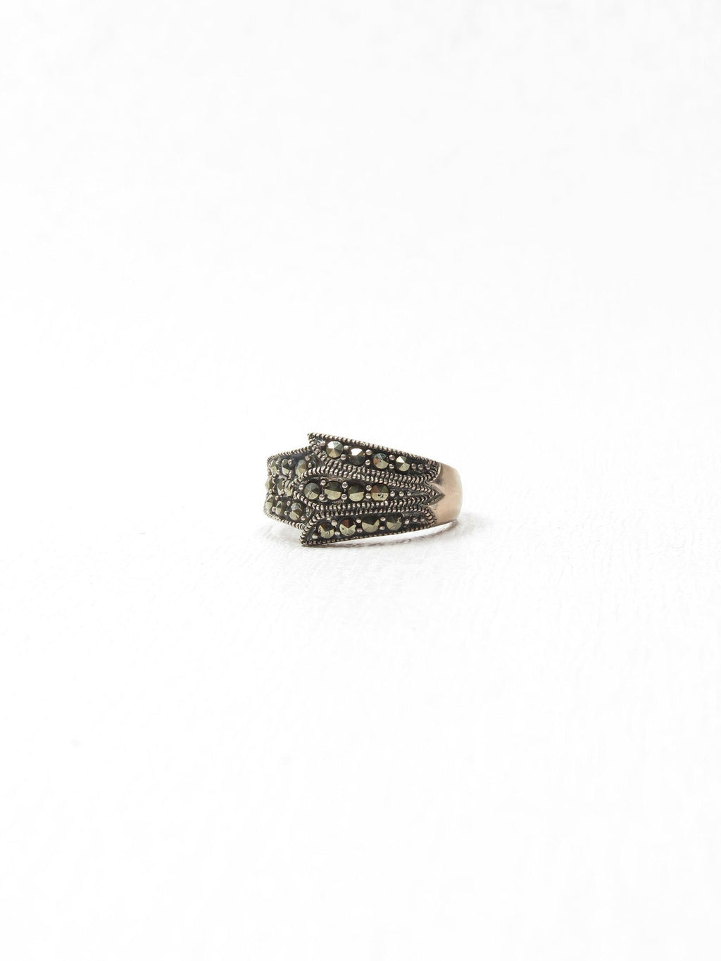 Vintage Style Marcasite Art Deco Ring - The Harlequin