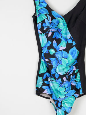 Vintage Swimsuit Blue & Black M/L - The Harlequin