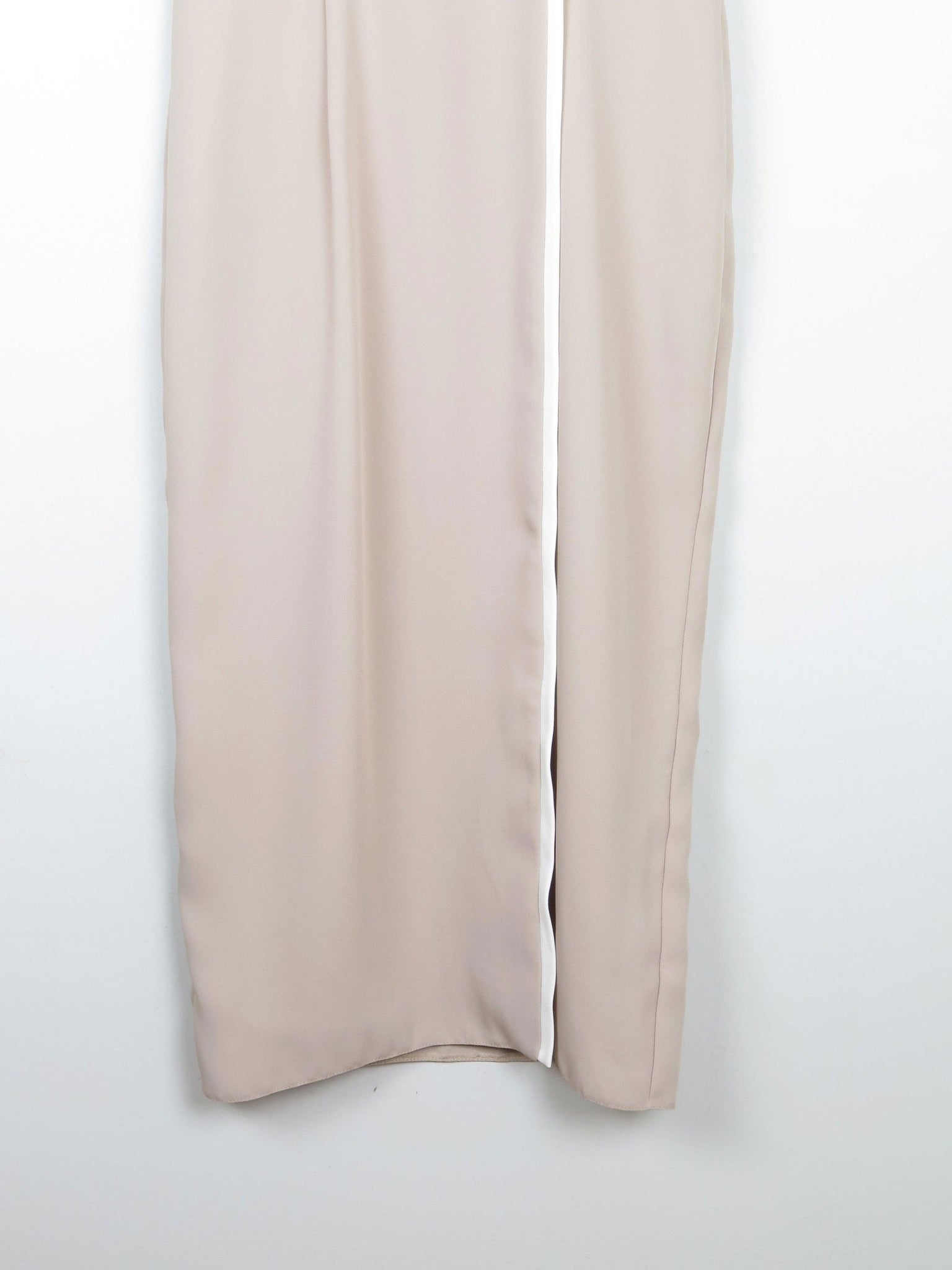 Vintage Taupe Cross Over Style Summer Dress S - The Harlequin