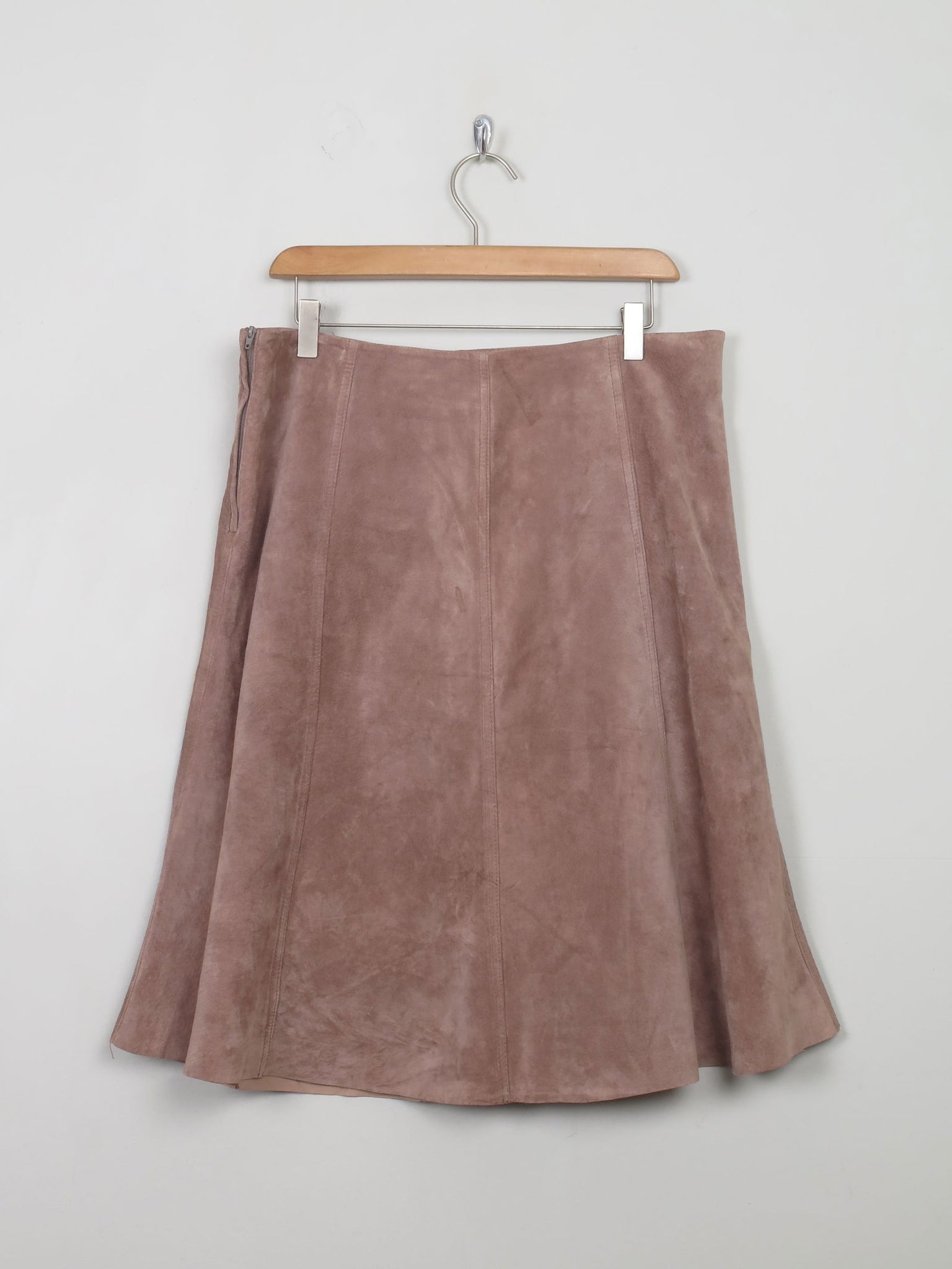 Vintage Taupe Suede Skirt 32" W - The Harlequin