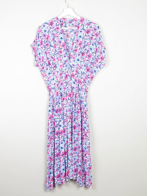 Vintage Tea Dress Pink Floral S 8/10 - The Harlequin
