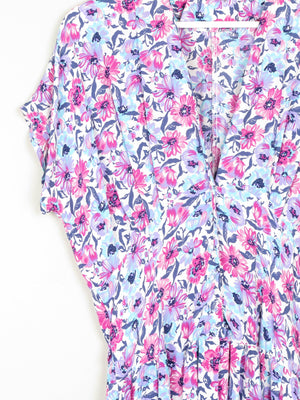 Vintage Tea Dress Pink Floral S 8/10 - The Harlequin