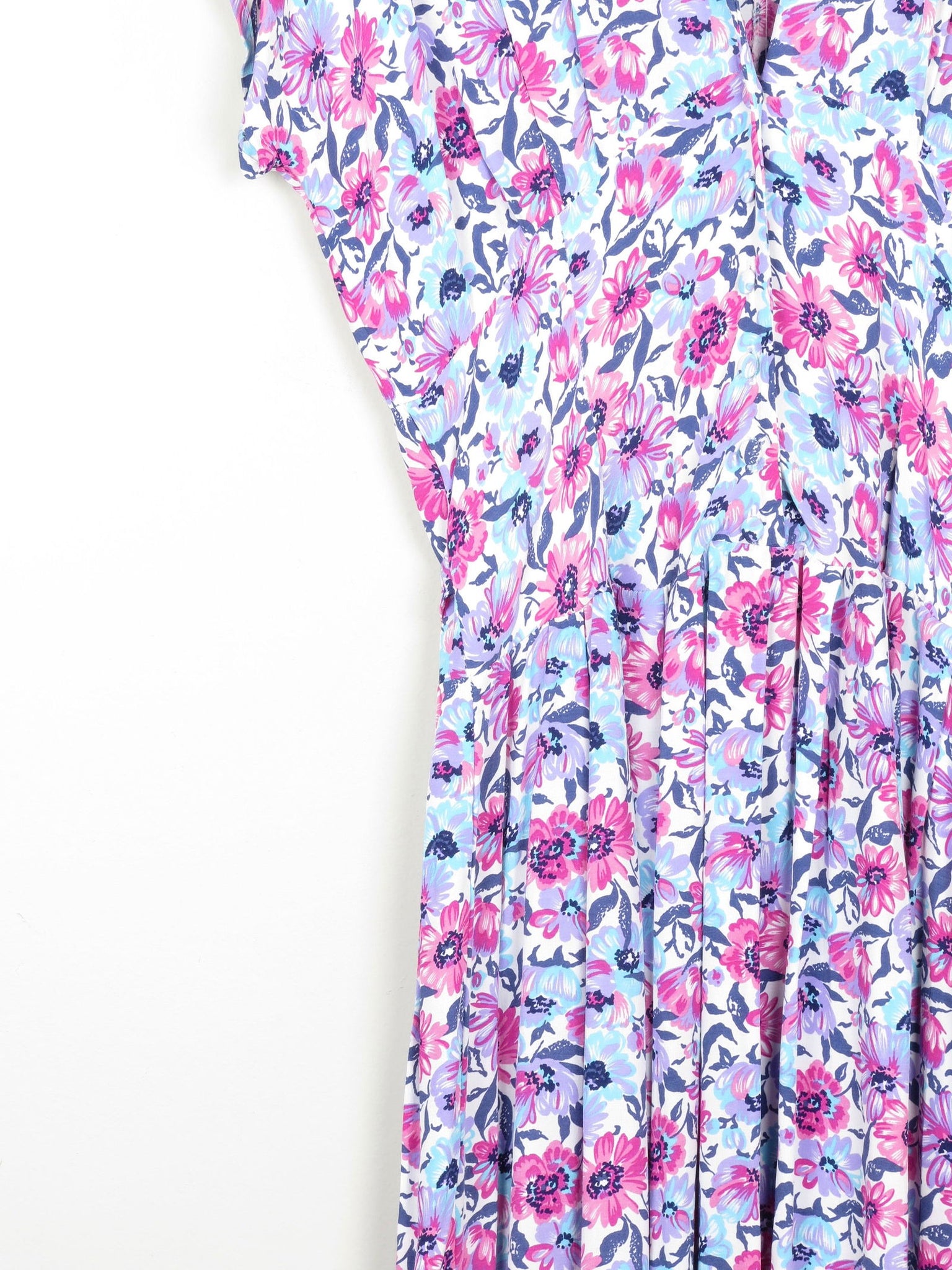Vintage Tea Dress Pink Floral S 8/10 - The Harlequin