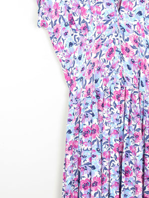 Vintage Tea Dress Pink Floral S 8/10 - The Harlequin