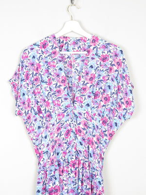 Vintage Tea Dress Pink Floral S 8/10 - The Harlequin