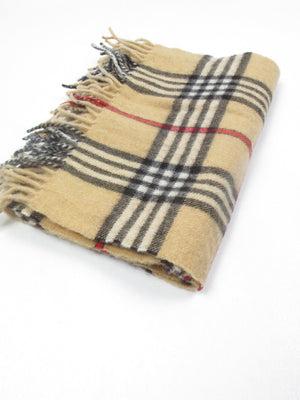 Vintage Unisex Check Scarf Wool - The Harlequin